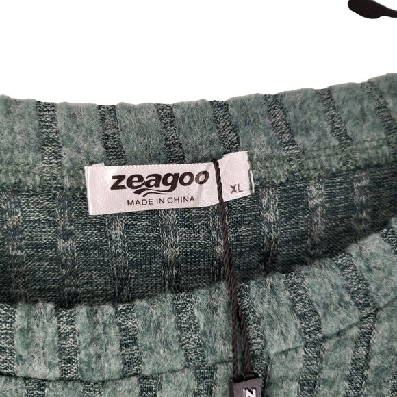 Zeagoo Womens Ribbed Knit Long Sleeve Crop Top - XL Evergreen Soft & Cozy - Picture 4 of 10